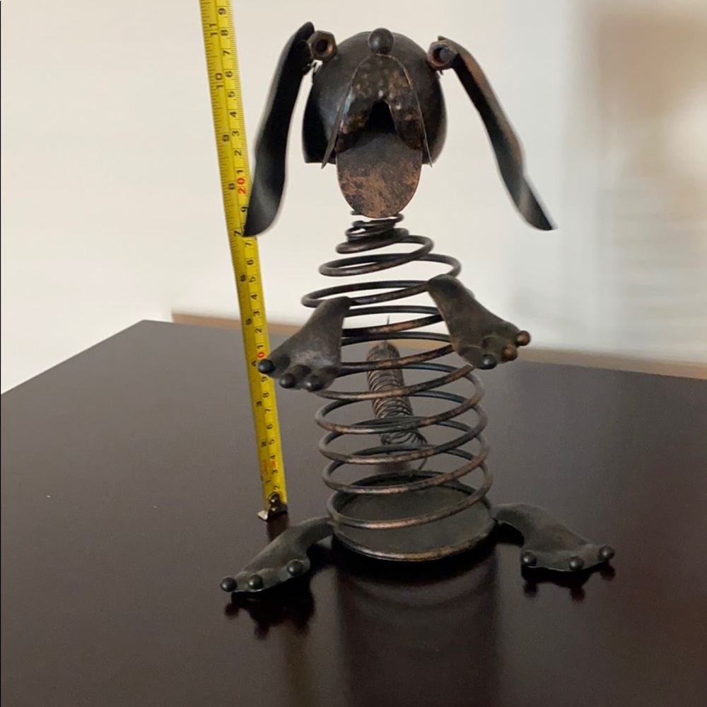 Art Sculpture Spring Dog- 11” Figurine